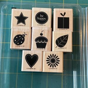 Stampin' Up! “Darling Dots” Wooden Rubber Stamp Collection